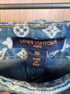 Louis Vuitton denim pants size and brand label inside waistband