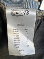 Blue monogram pants size label tag with size markings