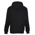 Black Burberry pullover hoodie with ribbed cuffs and hem.