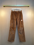 Louis Vuitton corduroy pants, dark brown, straight-leg fit