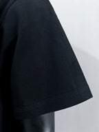 Givenchy black T-shirt sleeve and hem stitching detail