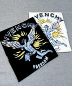 Givenchy T-shirt set with freedom angel graphic on folded shirts