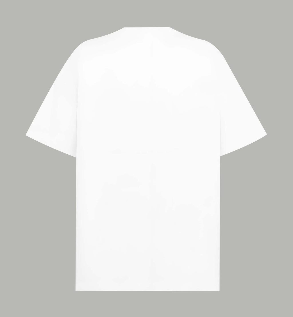 White Givenchy crew-neck T-shirt, plain back view