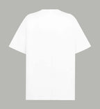 White Moncler short-sleeve T-shirt with back vertical logo print