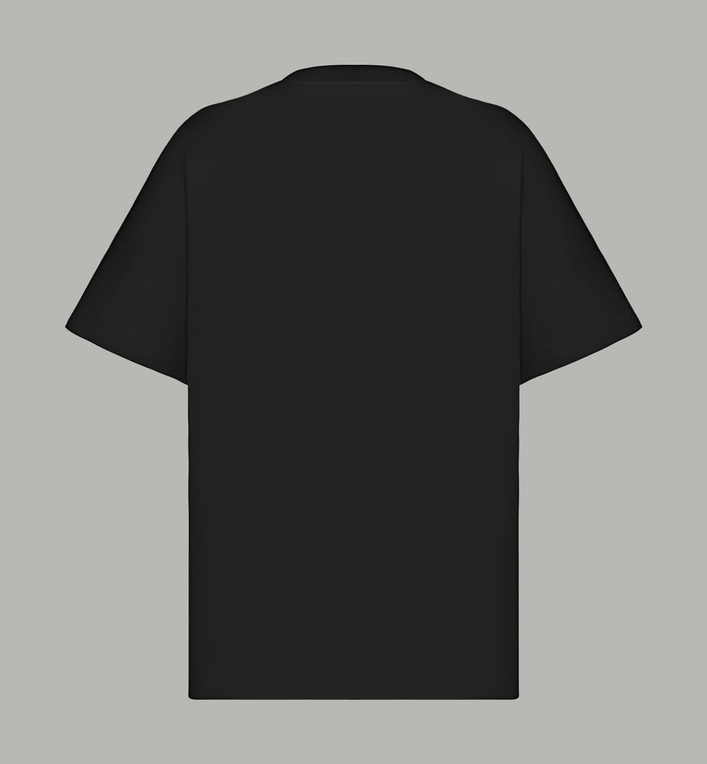 Black Fendi short-sleeve T-shirt, plain back view