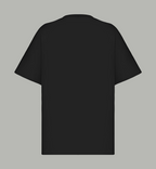 Black Moncler short-sleeve T-shirt, plain back view