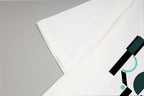 White Fendi T-shirt sleeve with partial graphic pattern print
