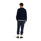 Gucci dark blue long-sleeve sweater, back view on model