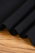 Fendi black T-shirt fabric with stitched sleeve hem detail