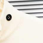 Stone Island cream knit cardigan shoulder with round black button