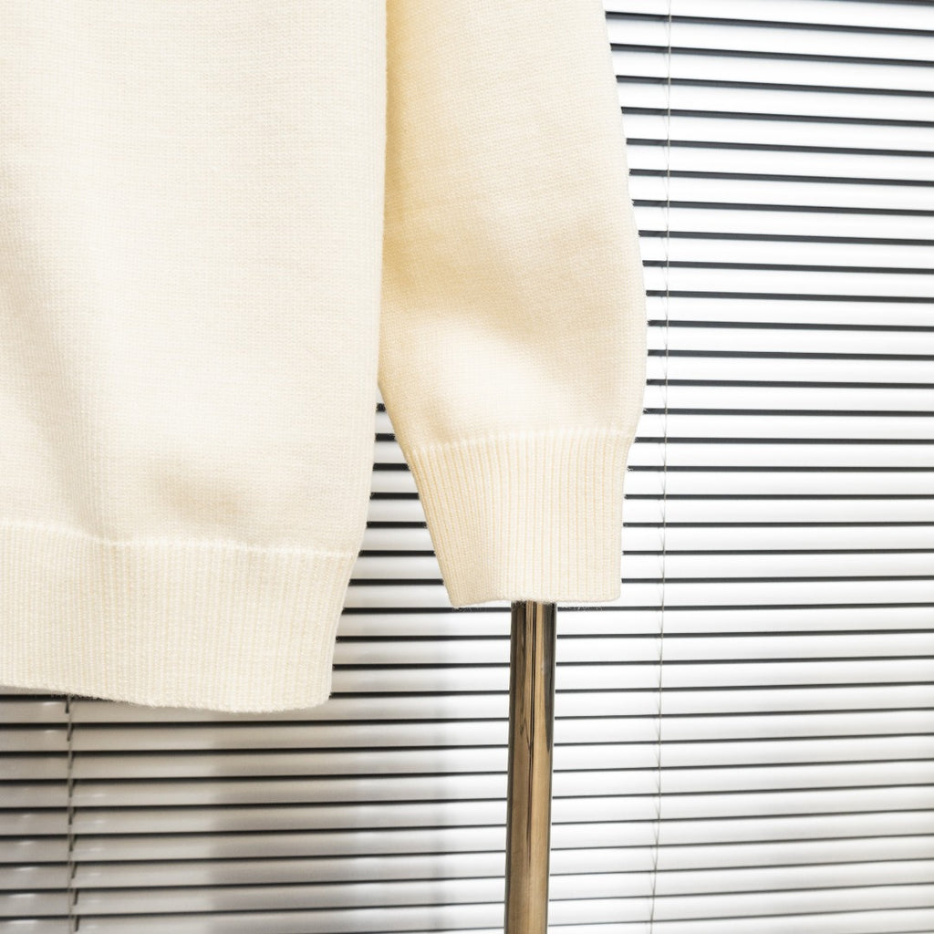 Stone Island cream knit cardigan sleeve hem cuff