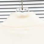 Cream knit collar with ribbed neckline
