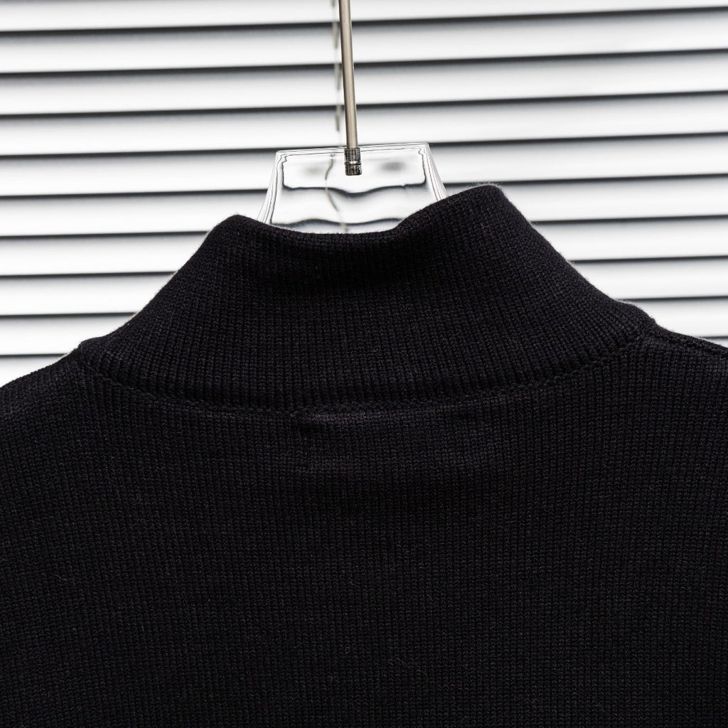 Stone Island knit top with ribbed turtleneck collar
