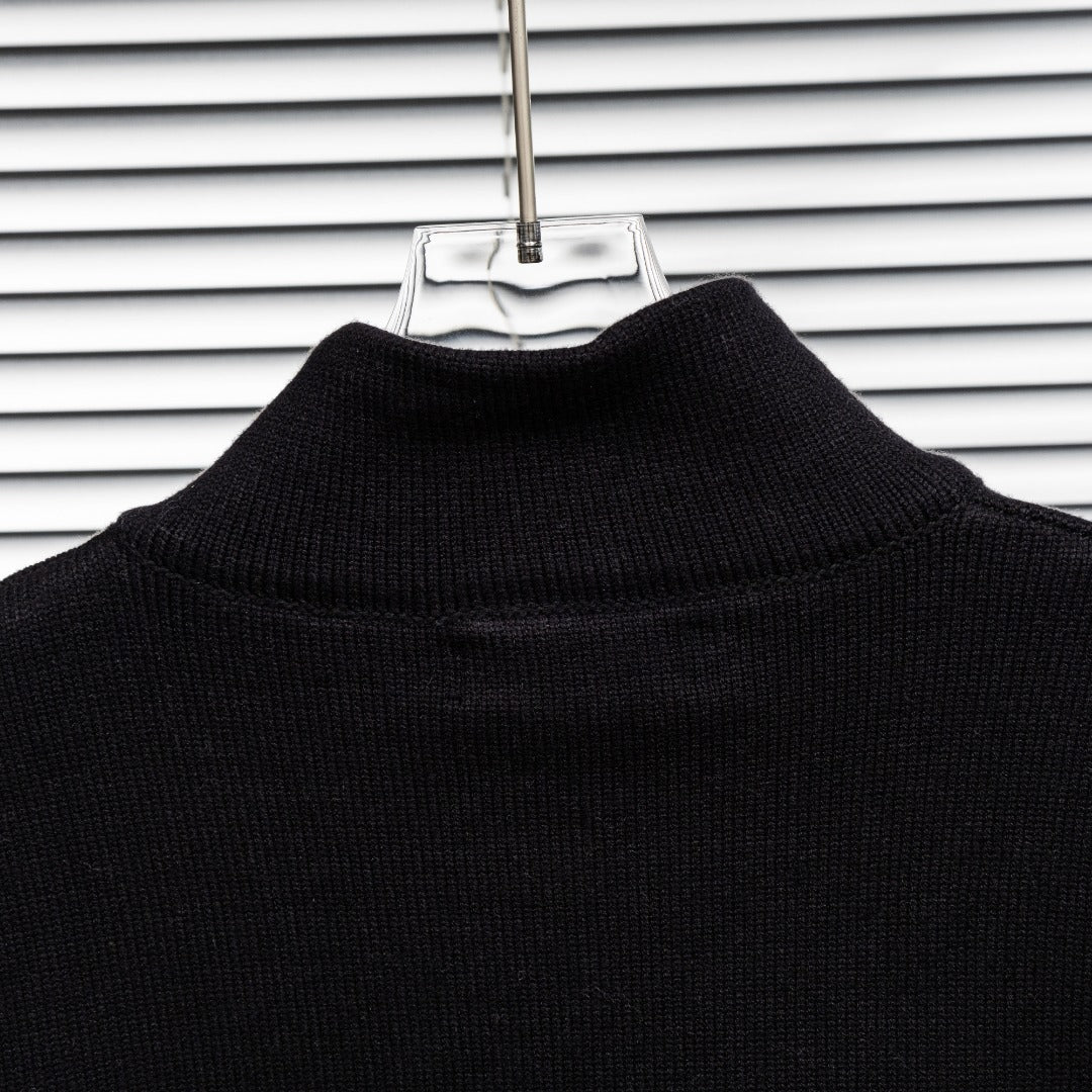 Stone Island knit top with ribbed turtleneck collar