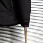 Stone Island jacket sleeve cuff with ribbed trim and stitched hem