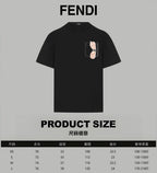 Fendi black short-sleeve T-shirt with chest graphic