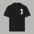 Fendi black short-sleeve T-shirt with graphic chest print