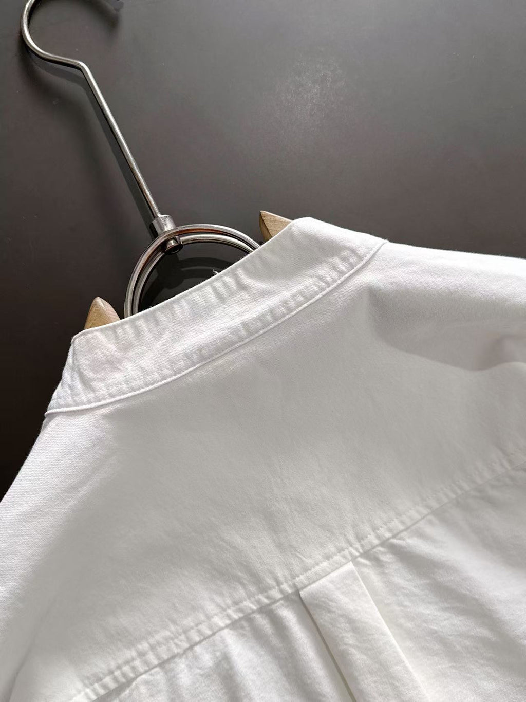 Dior long-sleeve shirt, white back with high stand collar
