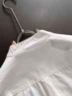 Dior long-sleeve shirt, white back with high stand collar