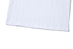White T-shirt hem at the bottom edge