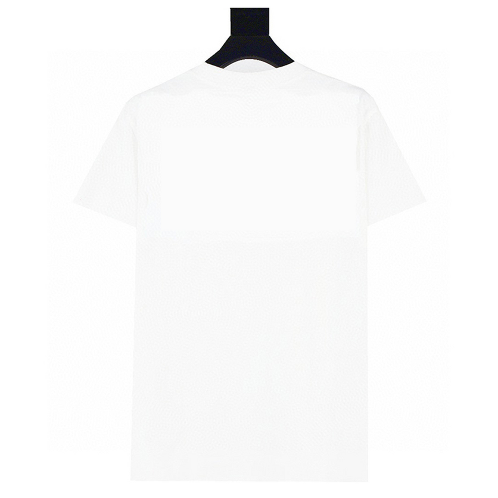 White crew-neck T-shirt back view
