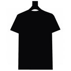 Black short-sleeve T-shirt, plain back view