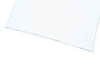 Stussy white T-shirt folded fabric at lower edge