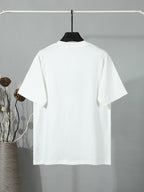 White crewneck T-shirt, plain back view
