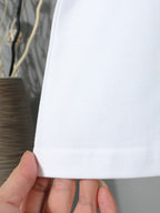 White shorts hem with visible stitching