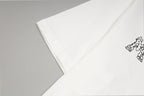 White Moncler T-shirt sleeve with small logo patch detail
