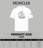 Moncler short-sleeve T-shirt in white with circular front graphic