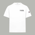 Moncler white short-sleeve T-shirt with small chest logo