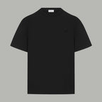 Moncler black short-sleeve T-shirt with small chest logo