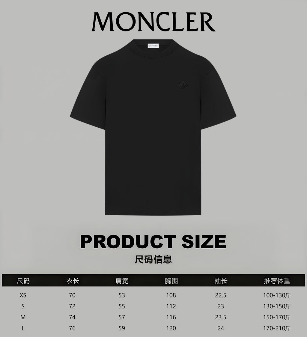 Moncler black short-sleeve T-shirt