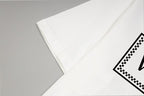 Versace white T-shirt sleeve and shoulder seam detail