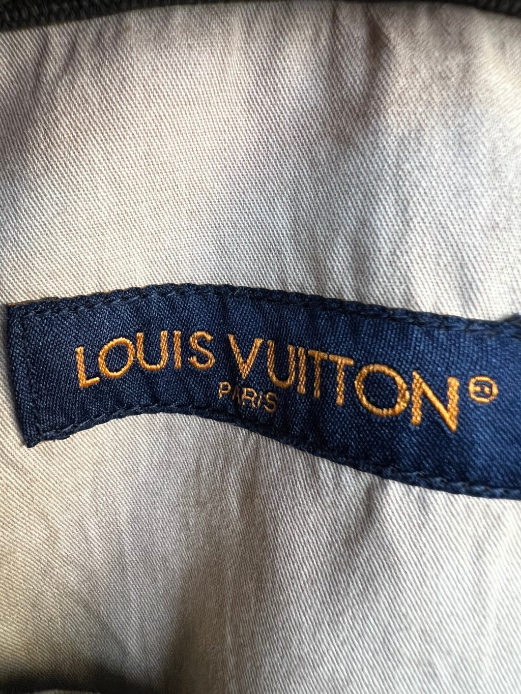 Louis Vuitton Paris brand label on inner waistband