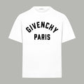 White Givenchy Paris graphic T-shirt with crew neck and short sleeves