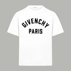 White Givenchy Paris graphic T-shirt with crew neck and short sleeves