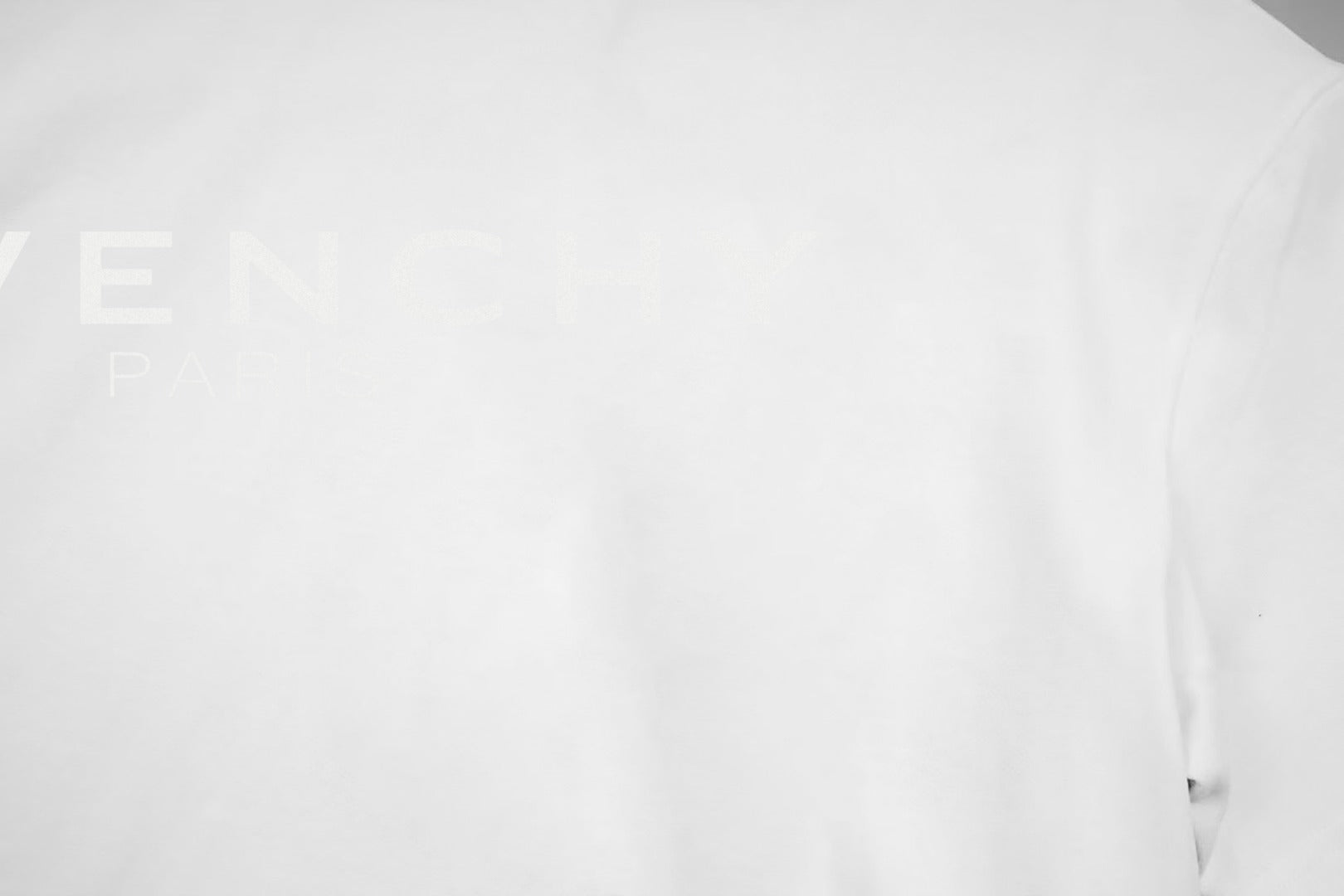 White T-shirt with light front logo print detail