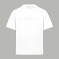 White Givenchy T-shirt with crew neck and front logo print