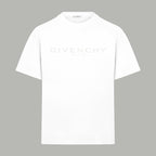 White Givenchy T-shirt with crew neck and front logo print