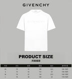 White Givenchy T-shirt front view with crew neck and logo print