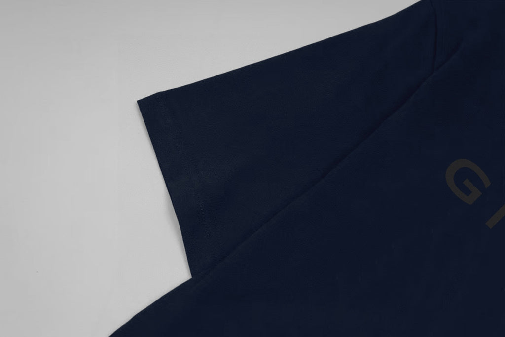 Navy Givenchy T-shirt fabric close-up