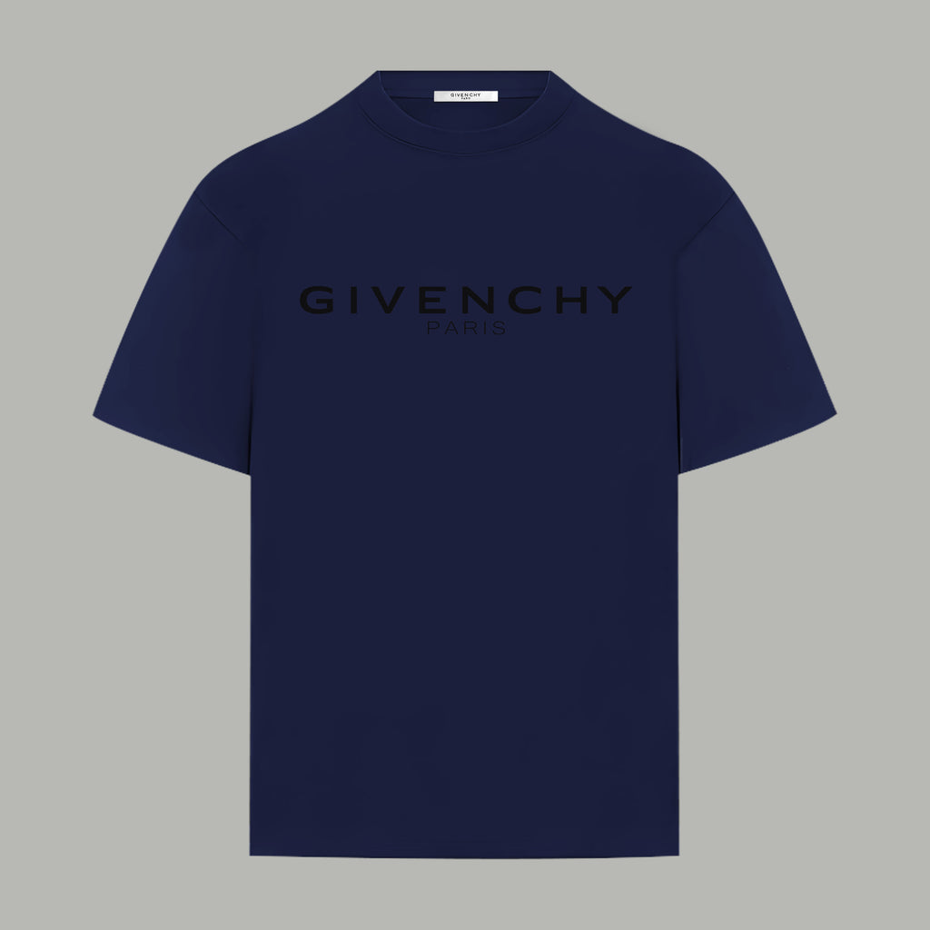 Navy Givenchy T-shirt with front logo print