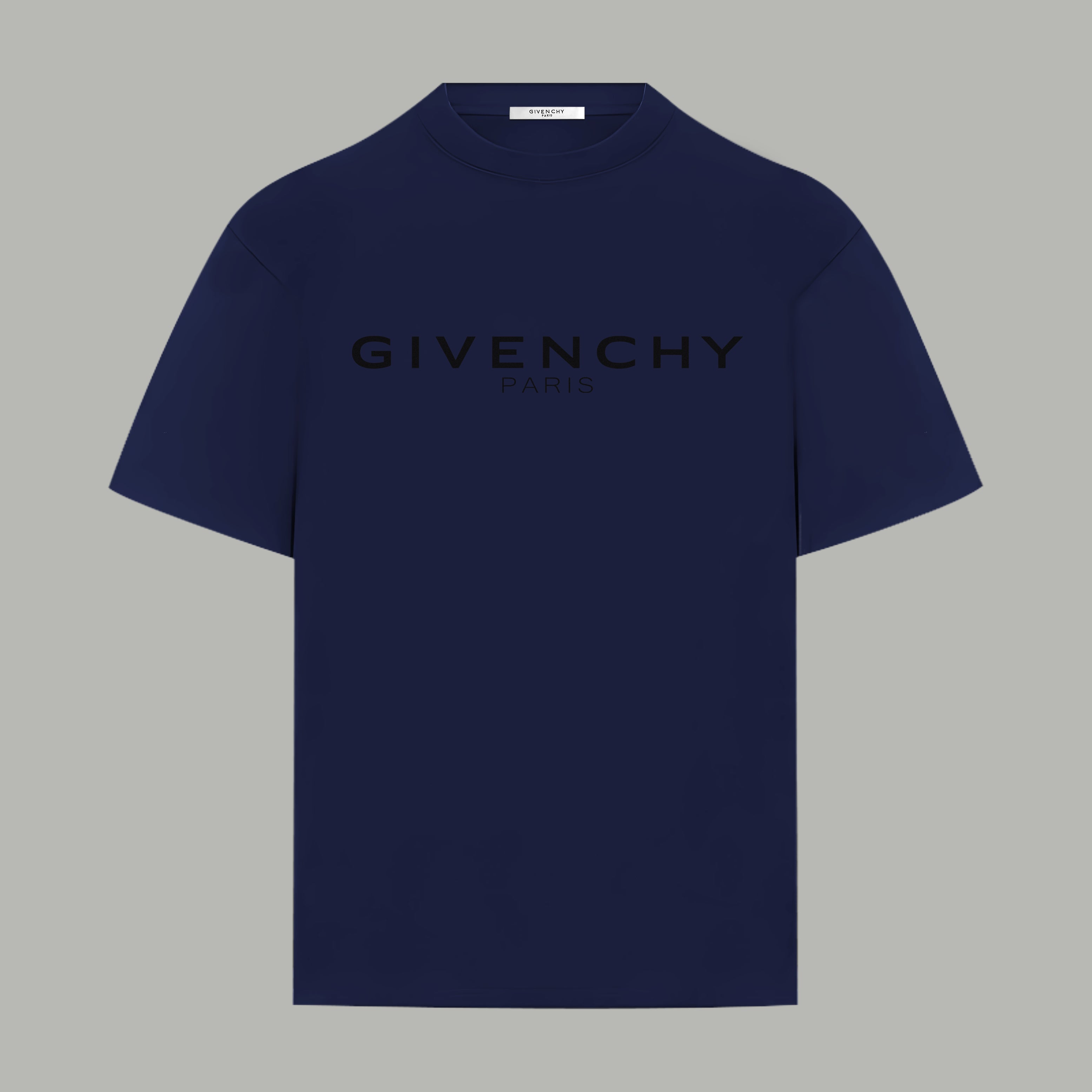 Navy Givenchy T-shirt with front logo print