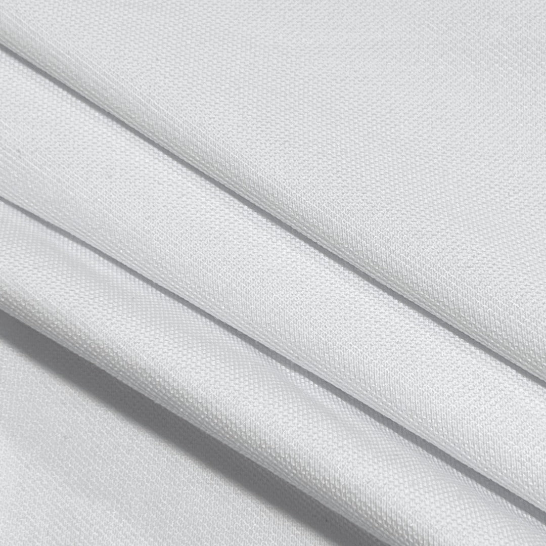 White polo shirt stitched seam panel detail