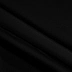 Black polo fabric close-up showing fine texture