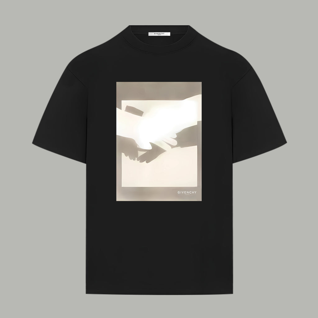 Givenchy black T-shirt with square front graphic print