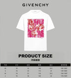 White Givenchy crew-neck T-shirt with red/pink square graphic print