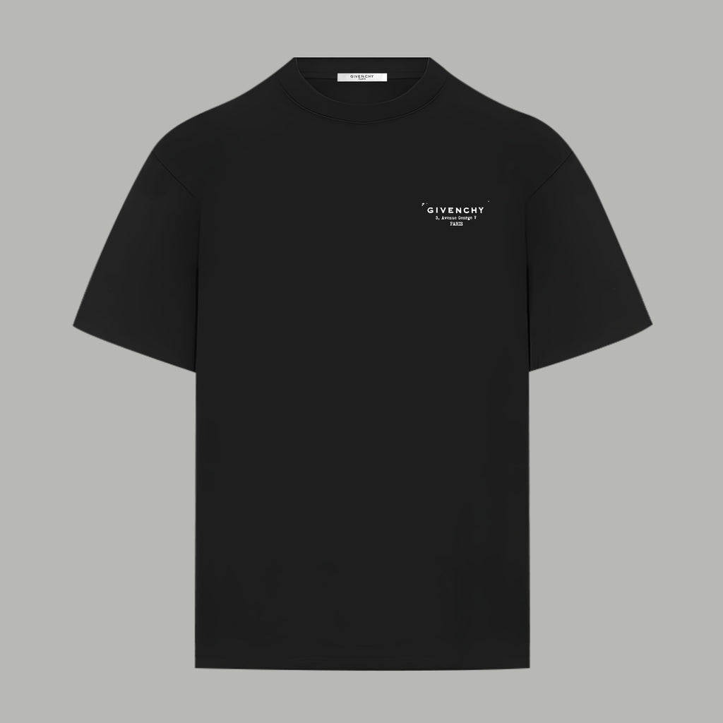 Black T-shirt with small front Givenchy logo